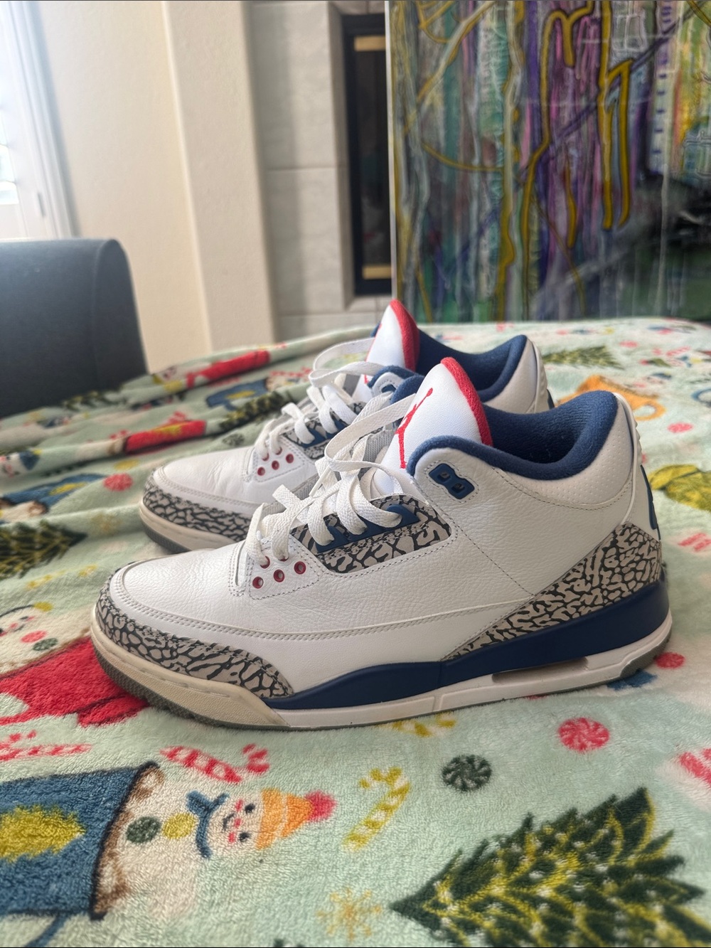 2016 Jordan 3 true blue White/Red/Blue Retro Style Sneakers
No box - Picture 3 of 7